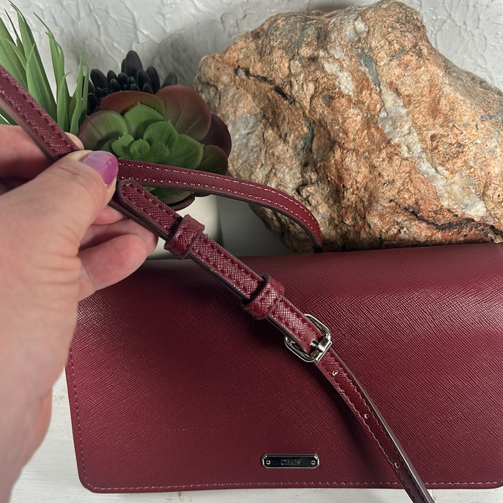 NWOT CHAPS Crossbody Wallet Removable Strap Burgundy Red CHAPS Purse - Picture 9 of 15